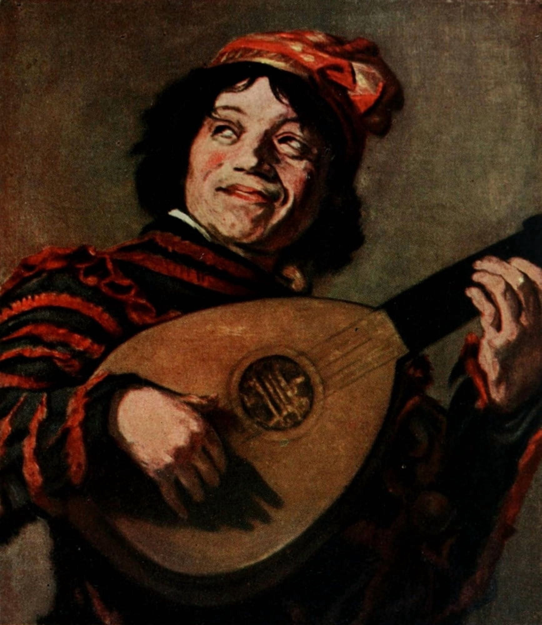Posterazzi The Jolly Mandolinist History of Painting 1912 Canvas Art - Frans Hals (24 x 36)