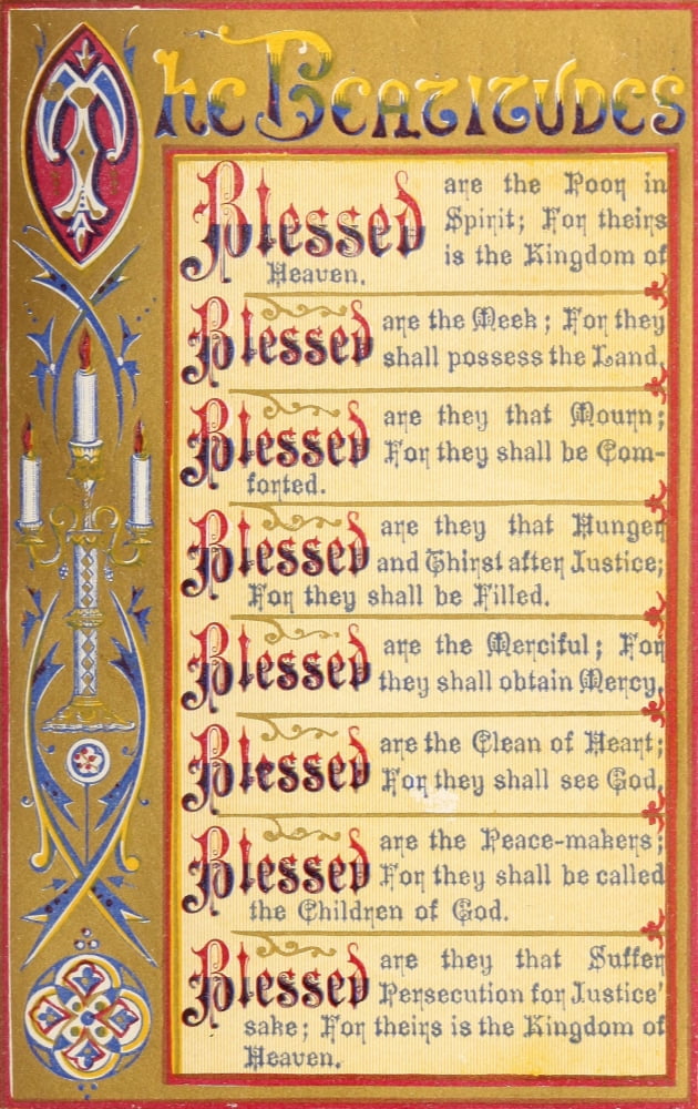Posterazzi The Key of Heaven 1874 The Beatitudes Canvas Art - Thomas Kelly (24 x 36)
