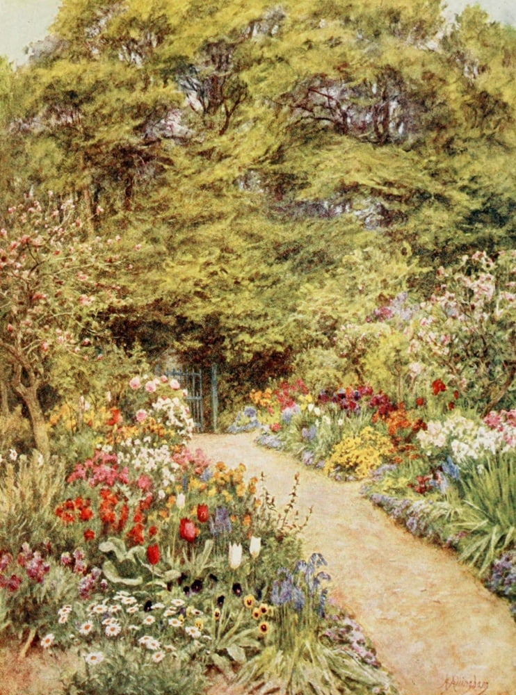 Posterazzi The Kitchen garden Canvas Art - Helen Allingham (24 x 36)
