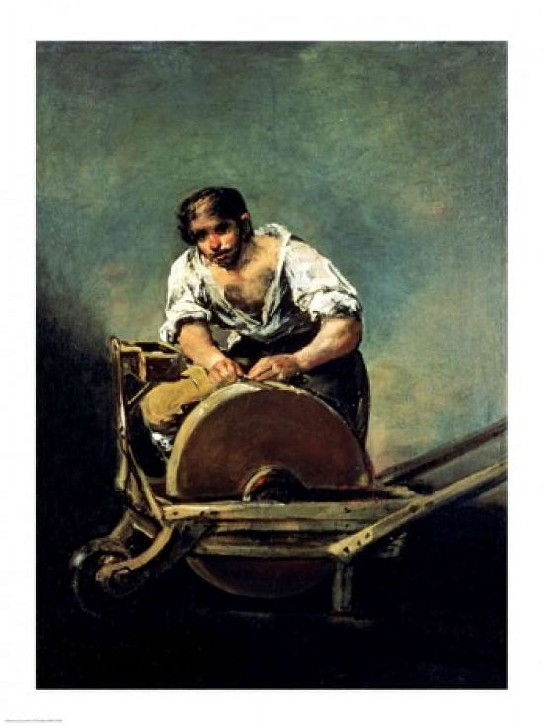 Posterazzi The Knife-Grinder Canvas Art - Francisco De Goya (24 x 36)