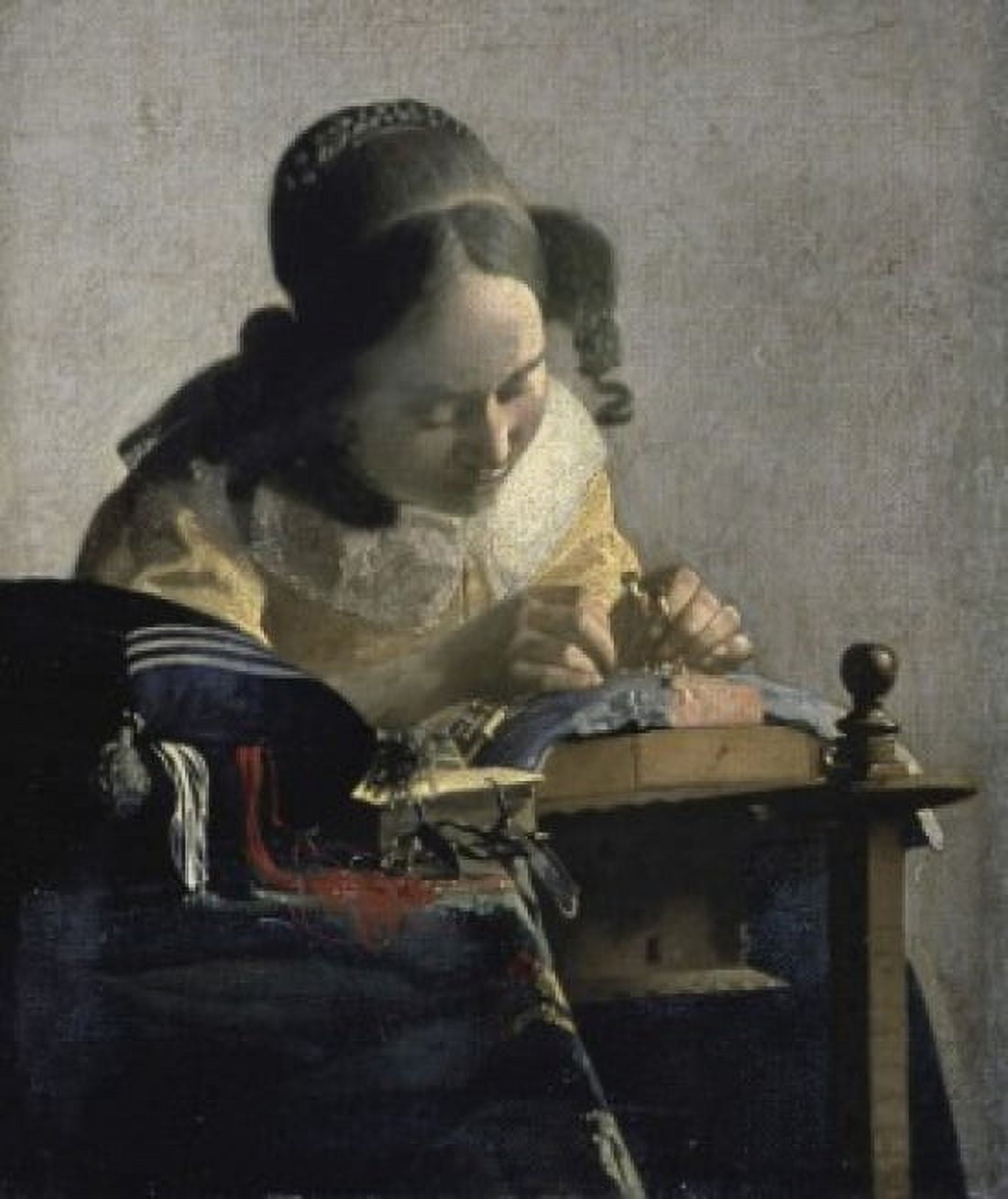 Posterazzi The Lacemaker  17th C  Jan Vermeer (1632-1675Dutch)  Musee du Louvre Paris Canvas Art - Jan Vermeer (24 x 36)