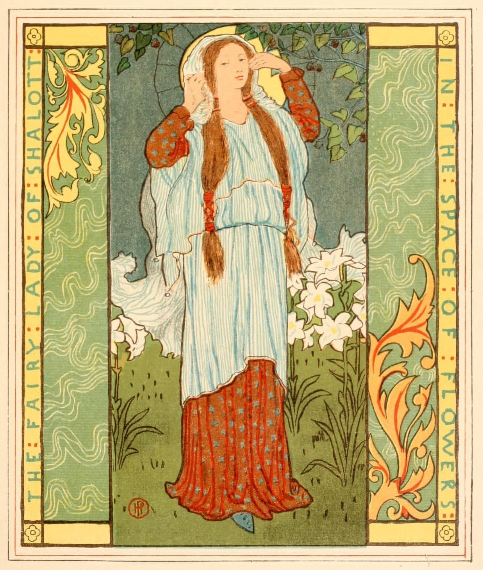 Posterazzi The Lady of Shalott 1881 The Lady of Shalott Canvas Art - Howard Pyle (24 x 36)