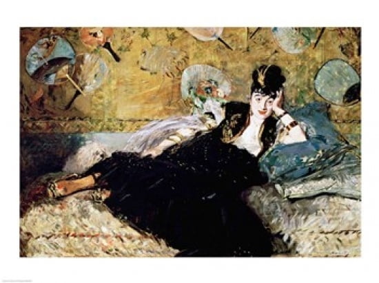Posterazzi The Lady with Fans Canvas Art - Edouard Manet (36 x 24)