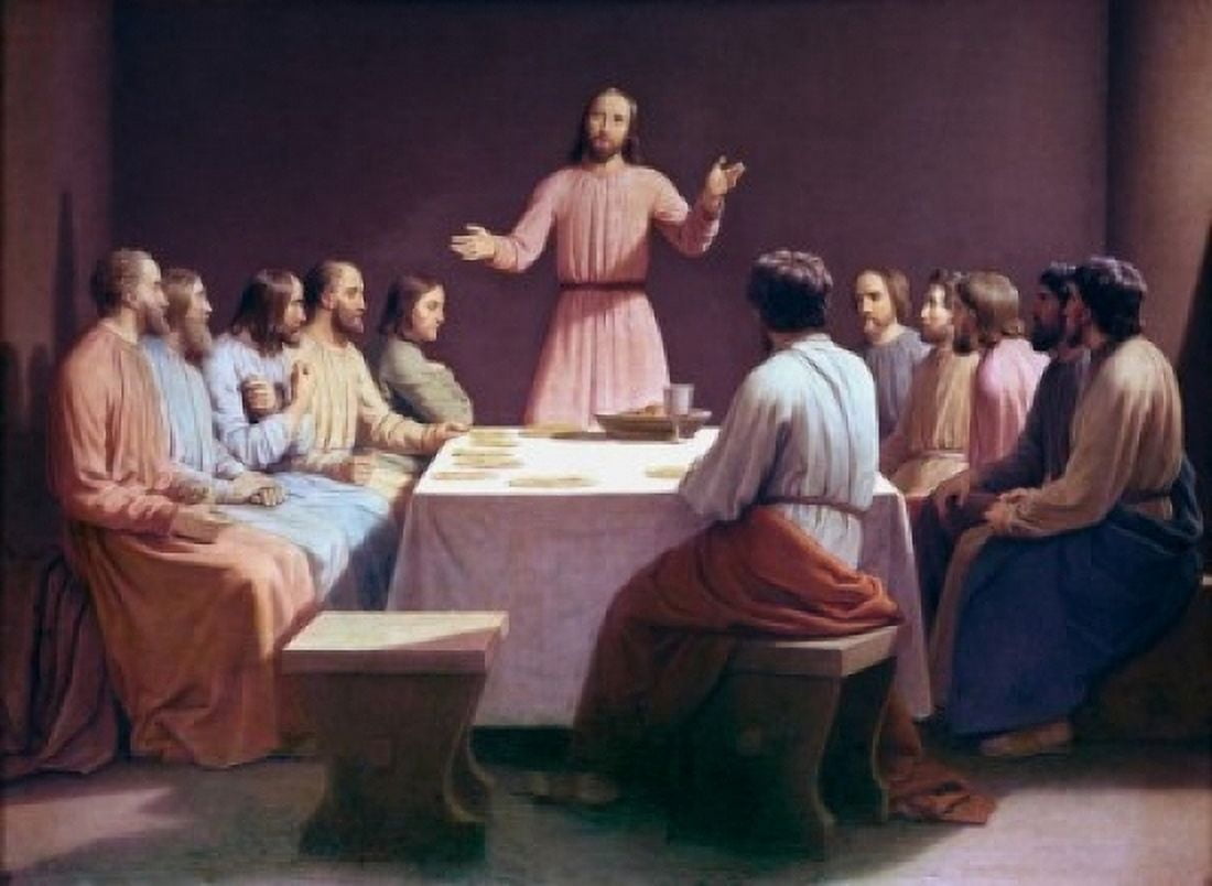 Posterazzi The Last Supper Christoffer W Eckersberg (1783-1853 Danish) Canvas Art - Christoffer W Eckersberg (24 x 36)