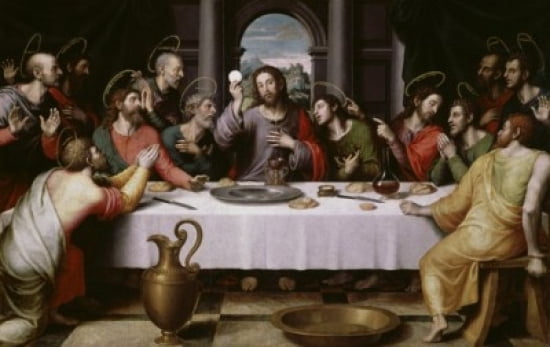 Posterazzi The Last Supper  Juan de Juanes (c 1523-1579 Spanish) Canvas Art - Juan de Juanes (24 x 36)