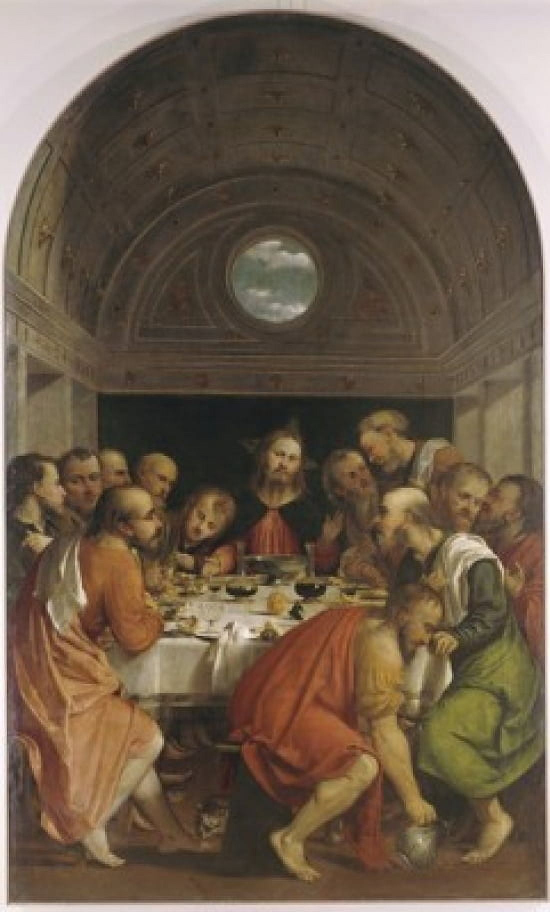 Posterazzi The Last Supper Romanino (1485-1566 Italian) Canvas Art - Romanino (24 x 36)