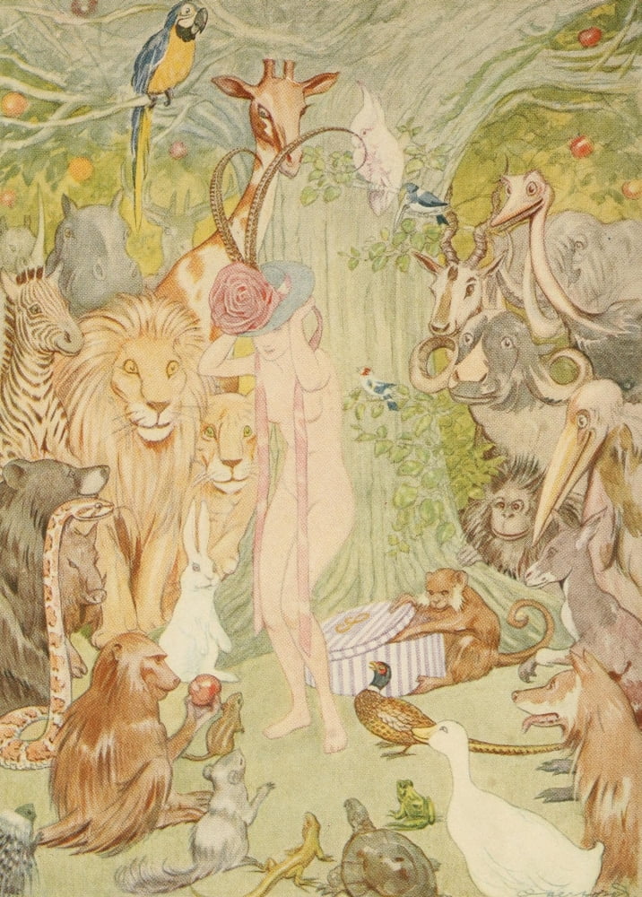 Posterazzi The Laughing Willow 1918 Apropos de Rien Canvas Art - Oliver Herford (24 x 36)
