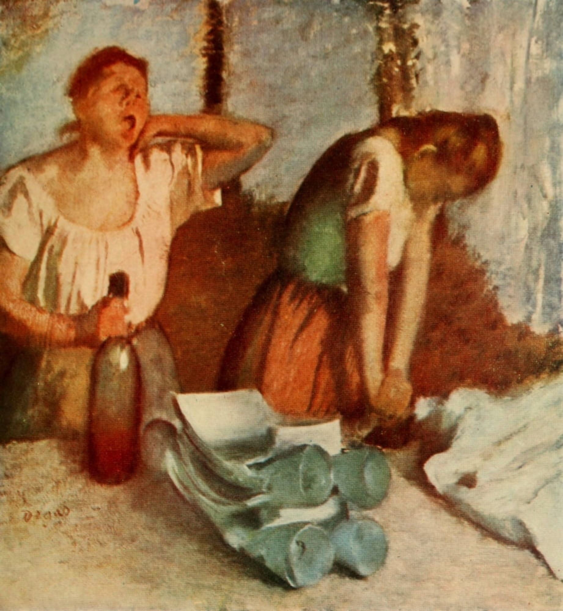 Posterazzi The Laundresses c1884 Canvas Art - Edgar Degas (24 x 36)