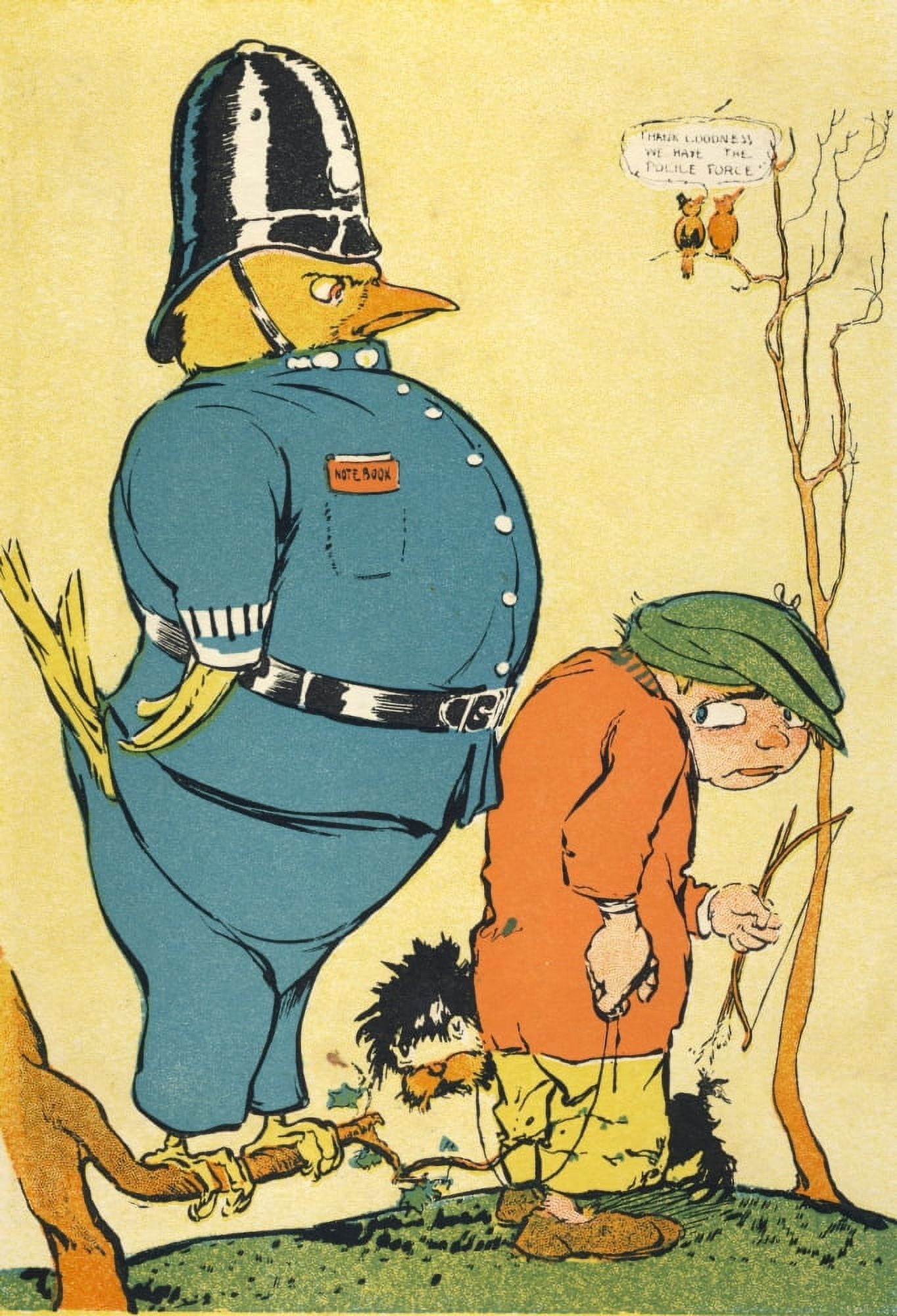 Posterazzi The Law in Birdland Canvas Art - Will Dyson (24 x 36)