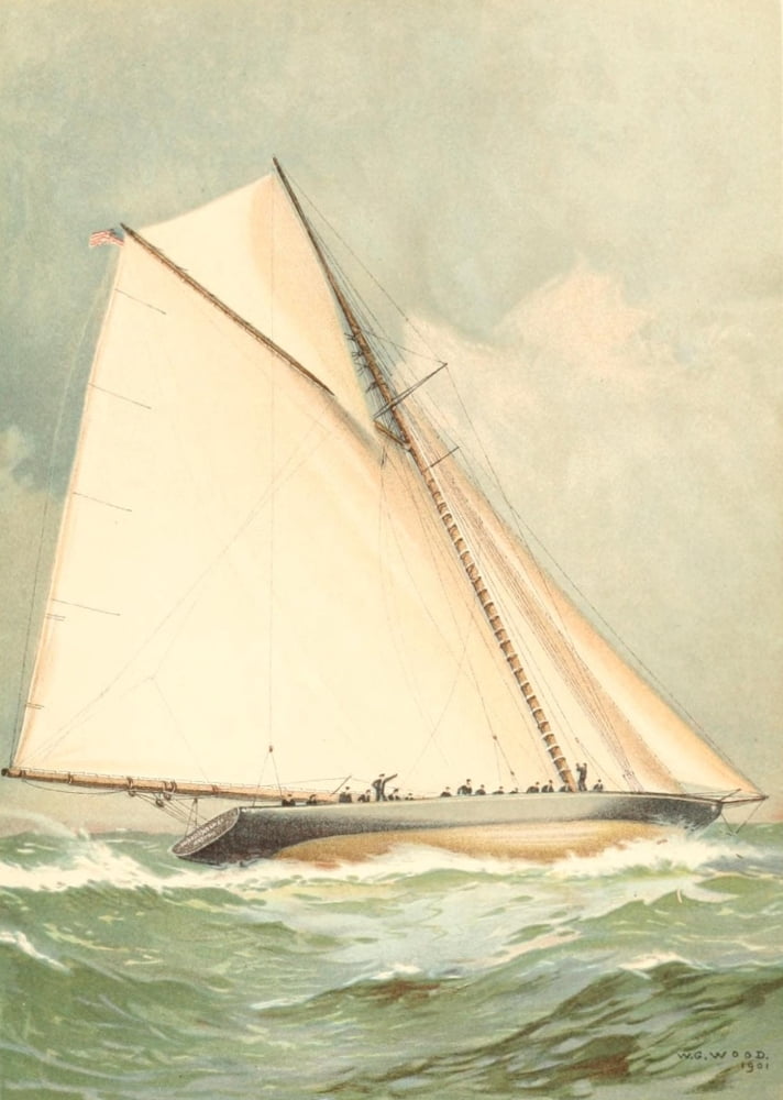Posterazzi The Lawson History of the Americas Cup 1902 Independence Canvas Art - Worden G Wood (24 x 36)