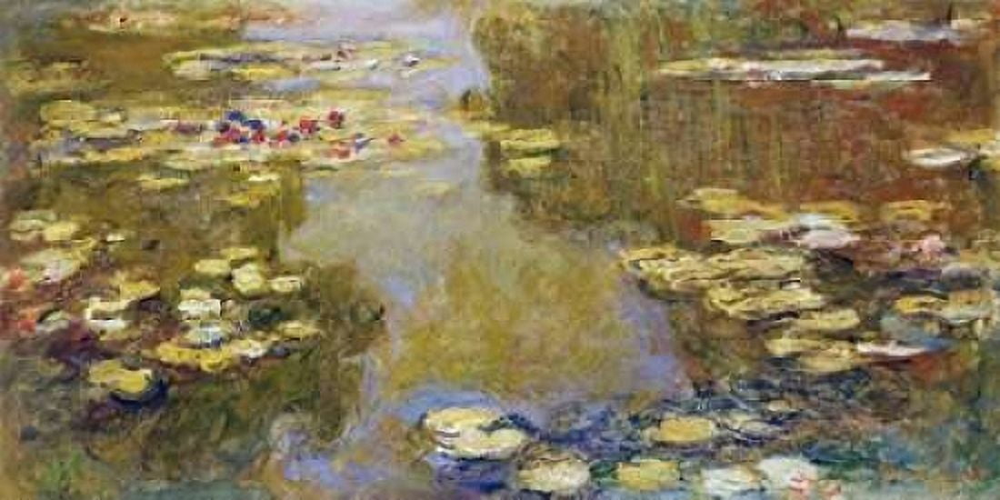 Posterazzi The Lily Pond Canvas Art - Claude Monet (10 x 20)