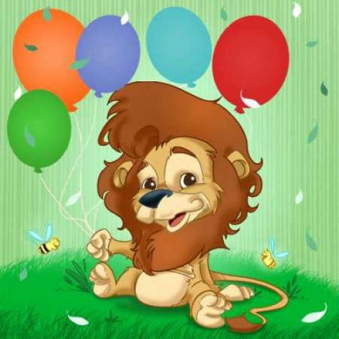 Posterazzi The Lion and the balloons Canvas Art - A - Perez Alvez (24 x 24)