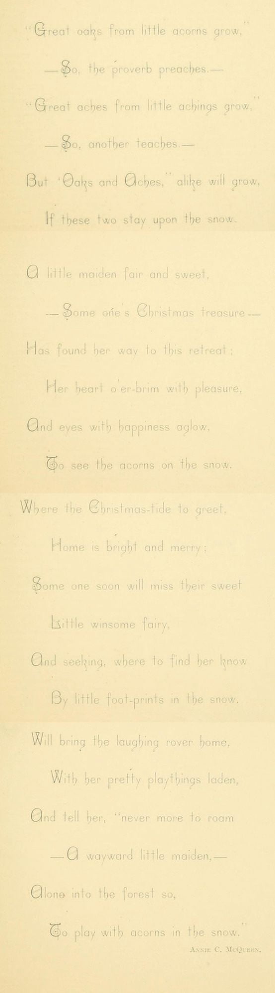 Posterazzi The Little Christmas Rover 1887 Poem Canvas Art - Annie C McQueen (24 x 36)