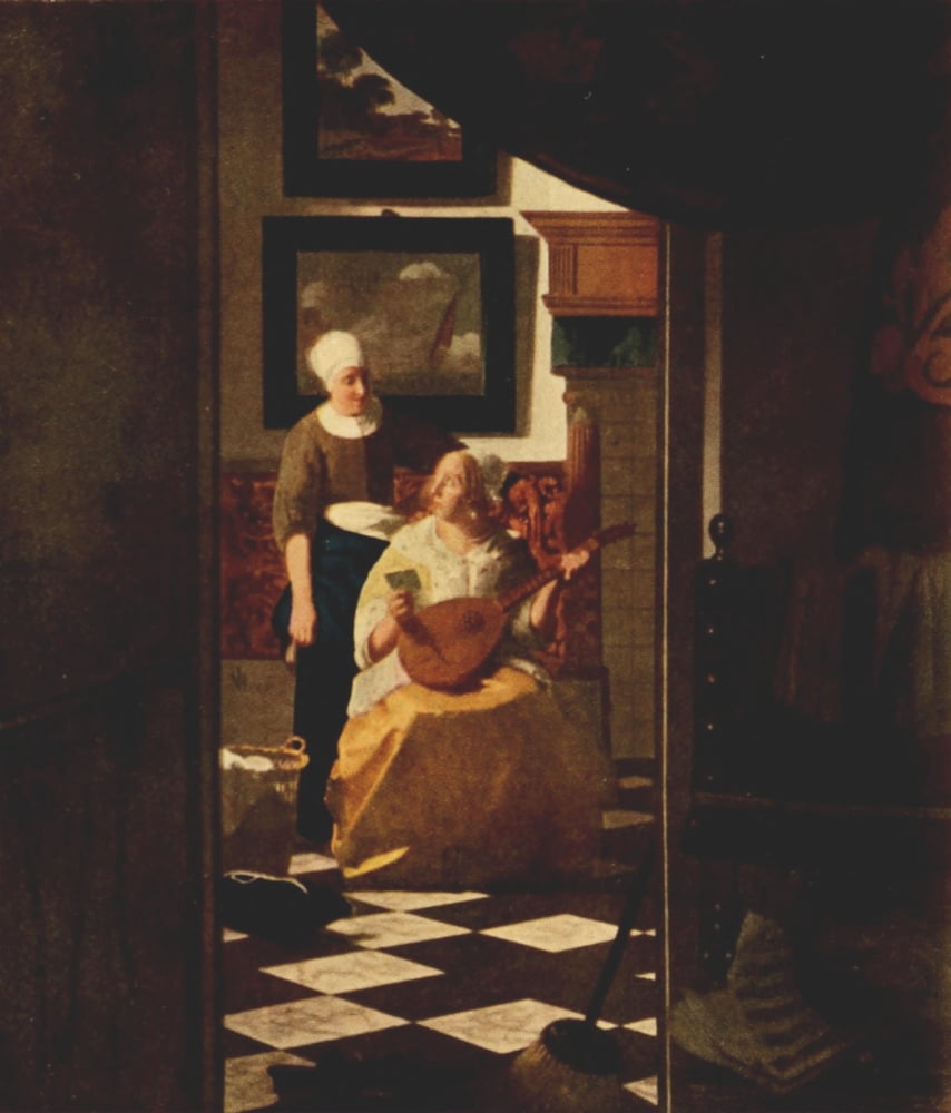 Posterazzi The Love Letter Vermeer 1937 Canvas Art - Johannes Vermeer (24 x 36)