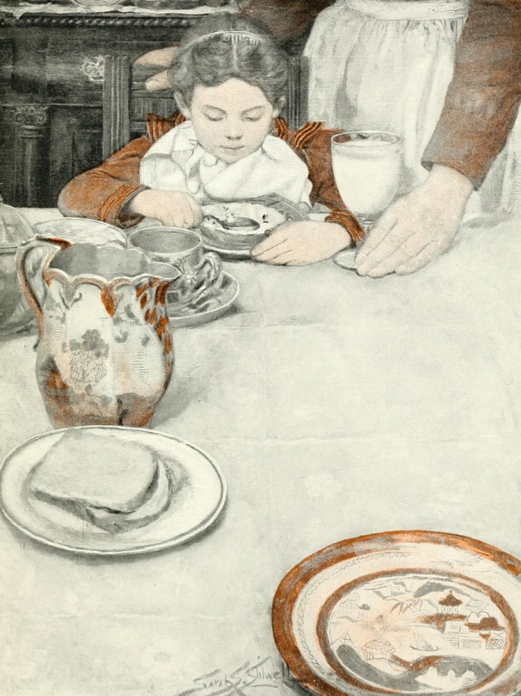 Posterazzi The Luxury of Children 1904 Breakfast Canvas Art - Sarah S Stilwell (24 x 36)