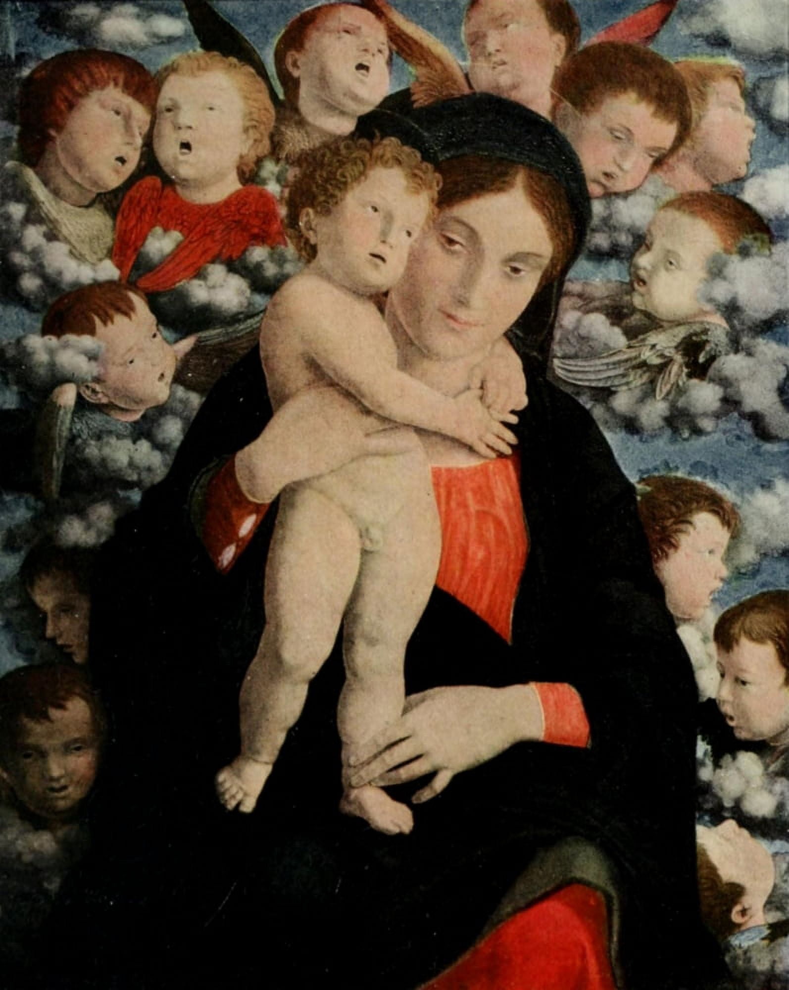 Posterazzi The Madonna & Child surround by Cherubs Canvas Art - Andrea Mantegna (24 x 36)