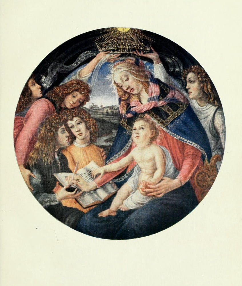 Posterazzi The Madonna of the Magnificat Canvas Art - Sandro Botticelli (24 x 36)