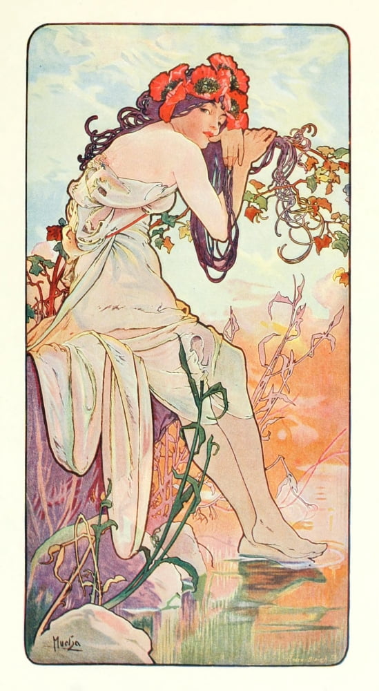 Posterazzi The Magazine of Art 1899 Summer Canvas Art - Alphons Mucha (24 x 36)