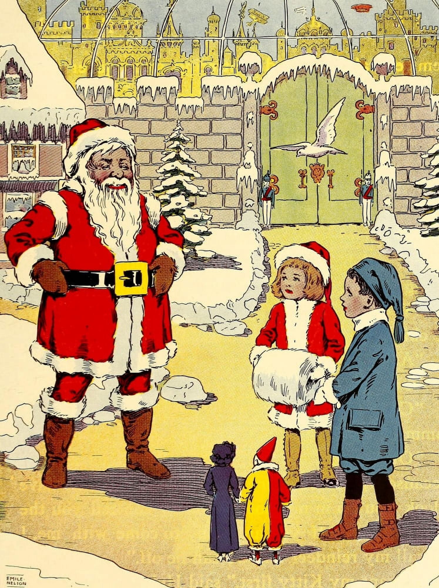Posterazzi The Magic Aeroplane 1911 Are you Santa Claus Canvas Art - Emile A Nelson (24 x 36)