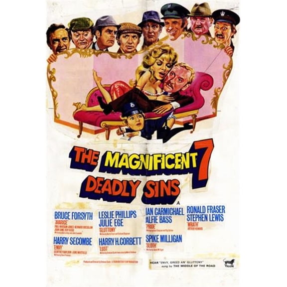 Posterazzi  The Magnificent Seven Deadly Sins Movie Poster - 11 x 17 in.