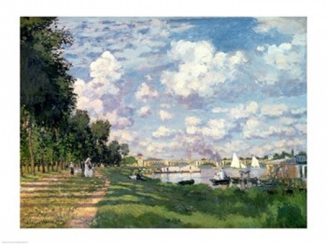 Posterazzi The Marina at Argenteuil 1872 Canvas Art - Claude Monet (36 x 24)