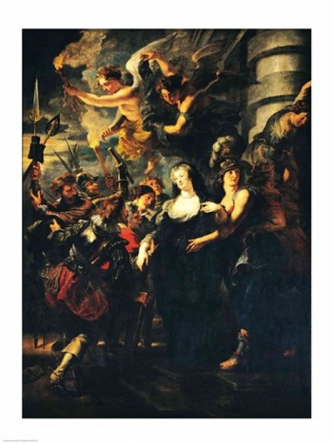 Posterazzi The Medici Cycle Marie de Medici Canvas Art - Peter Paul Rubens (24 x 36)