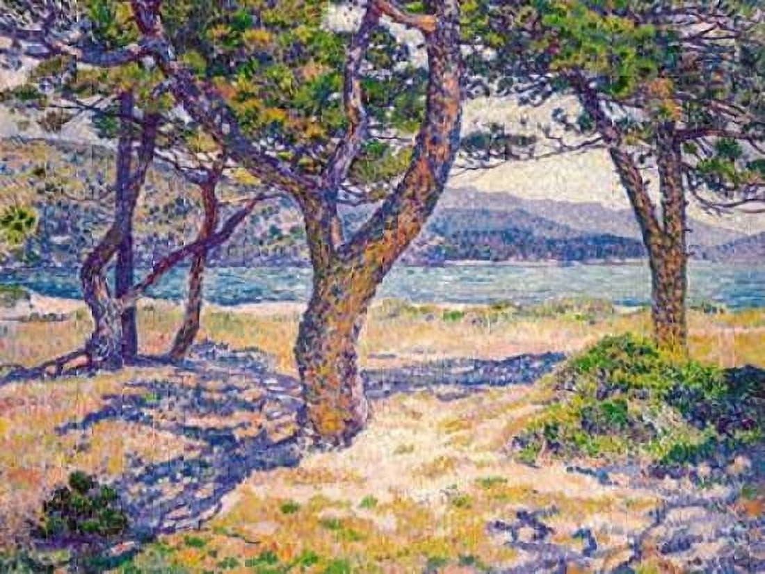 Posterazzi The Mediterranean at Le Lavandou Canvas Art - Theo Van Rysselberghe (22 x 28)