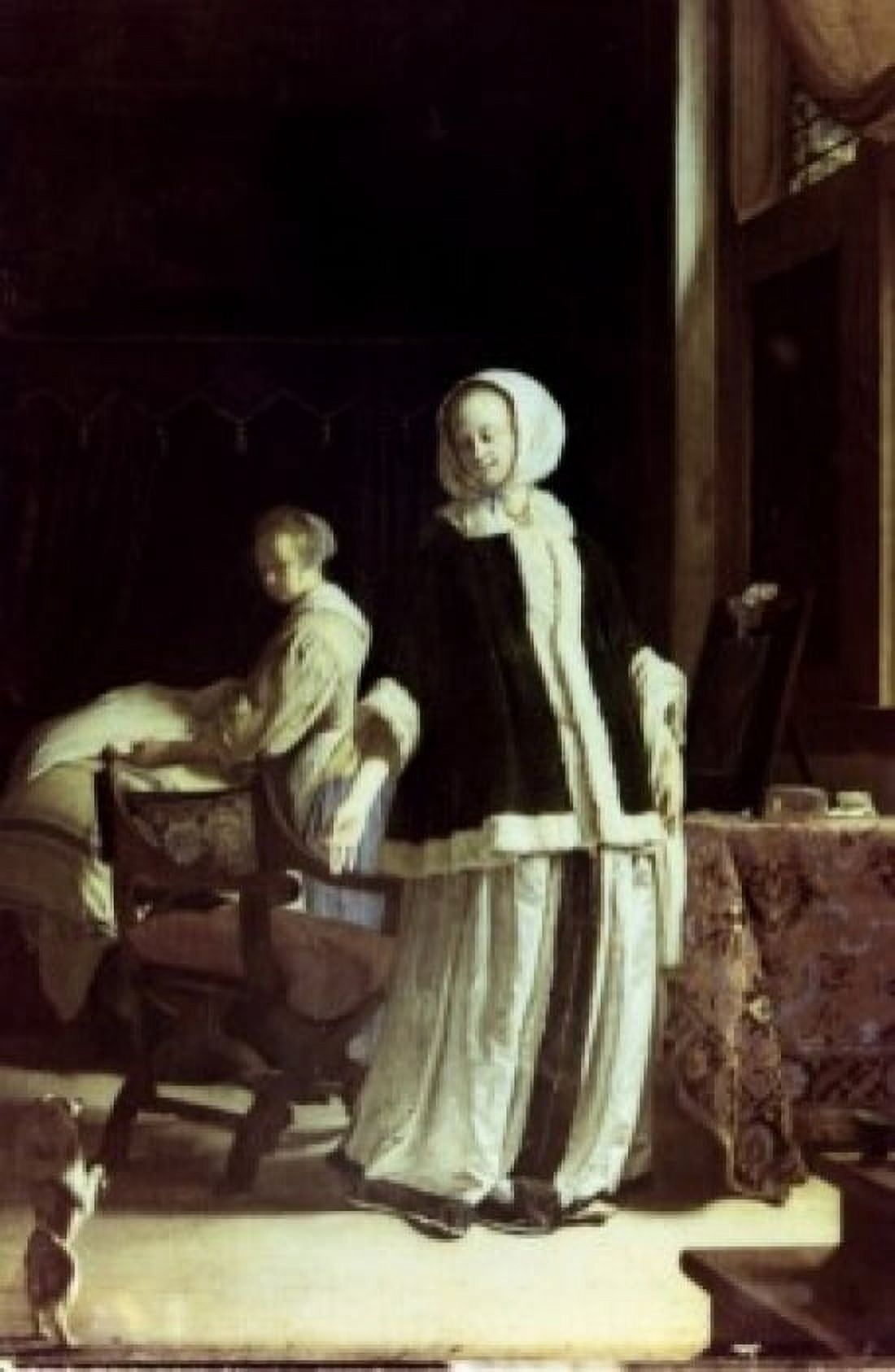 Posterazzi The Morning Toilet of a Young Lady by Frans Van Mieris 17th century 1635-1681 Canvas Art - Frans Van Mieris (24 x 36)