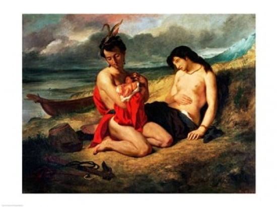 Posterazzi The Natchez Canvas Art - Eugene Delacroix (36 x 24)