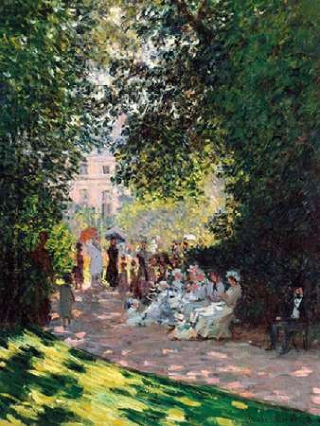 Posterazzi The Parc Monceau Canvas Art - Claude Monet (22 x 28)