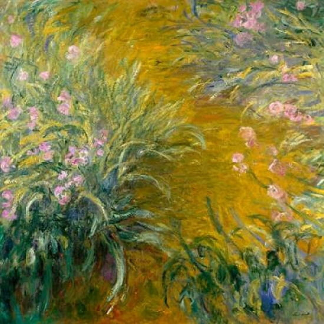Posterazzi The Path through the Irises Canvas Art - Claude Monet (24 x 24)