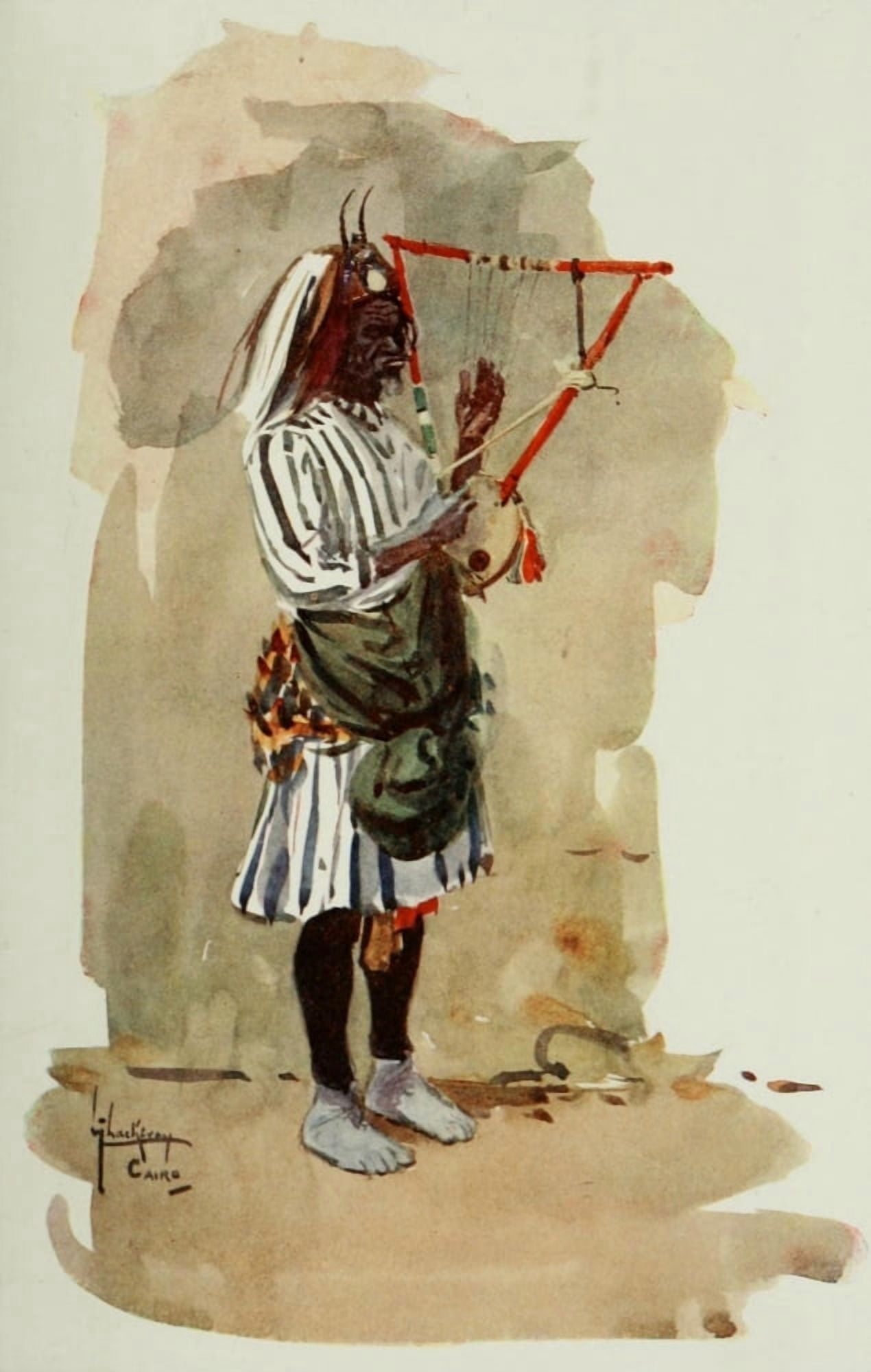 Posterazzi The People of Egypt 1916 Music-man Canvas Art - Lance Thackeray (24 x 36)