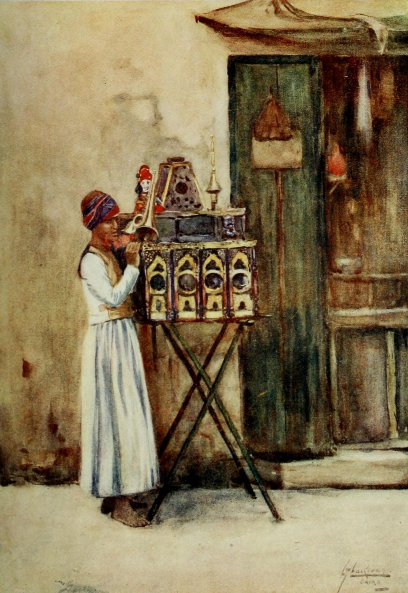Posterazzi The People of Egypt 1916 Peep-show man Canvas Art - Lance Thackeray (24 x 36)