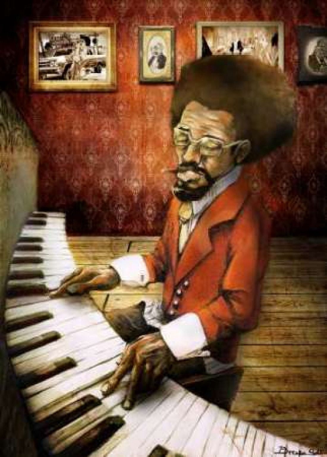 Posterazzi The Pianist Canvas Art - Bresso Sola (18 x 24)