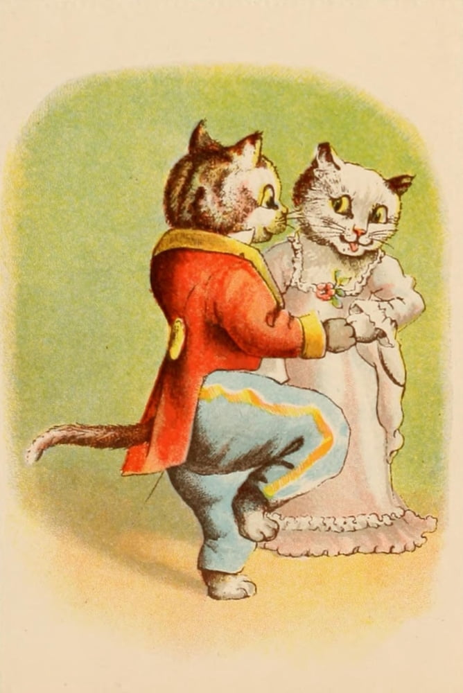 Posterazzi The Pillar-Box 1905 Anthropomorphic Cats Wedding Day Canvas Art - Unknown (24 x 36)