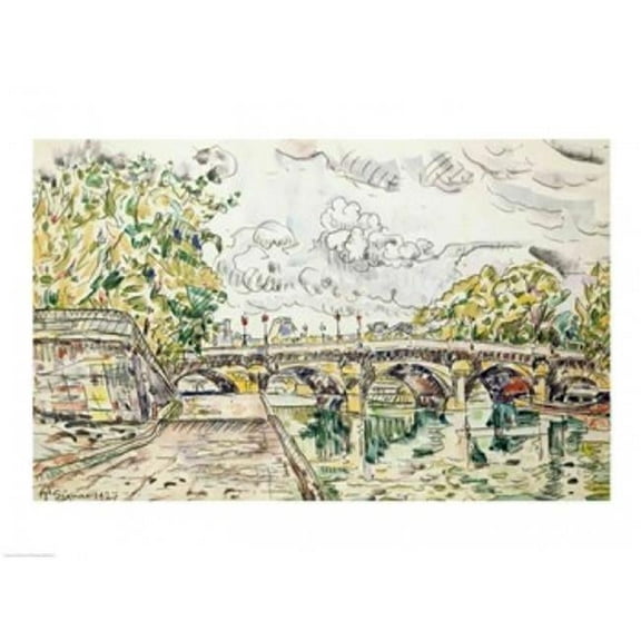 Posterazzi The Pont Neuf Paris 1927 Poster Print by Paul Signac 24 x 18 in.