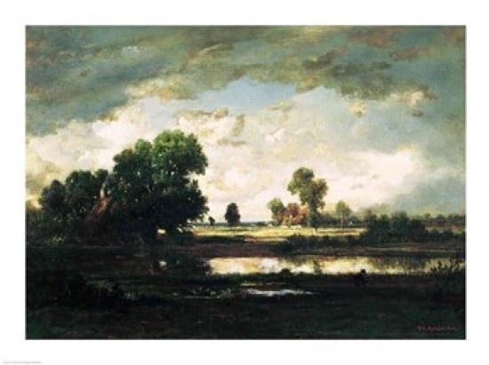 Posterazzi The Pool with a Stormy Sky Canvas Art - Henri Rousseau (36 x 24)