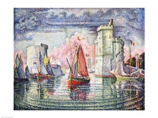 Posterazzi The Port at La Rochelle 1921 Canvas Art - Paul Signac (36 x 24)