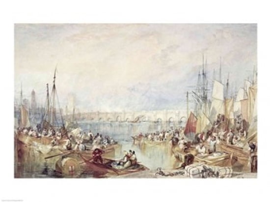 Posterazzi The Port of London Canvas Art - JMW Turner (36 x 24)
