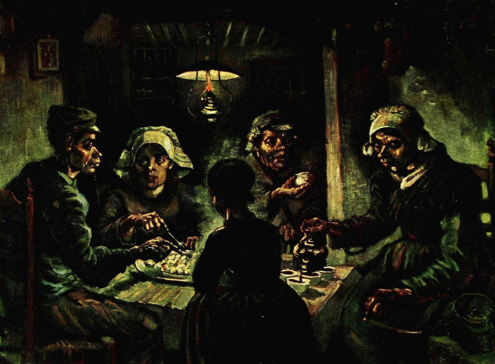 Posterazzi The Potato Eaters 1885 Canvas Art - Vincent Van Gogh (24 x 36)