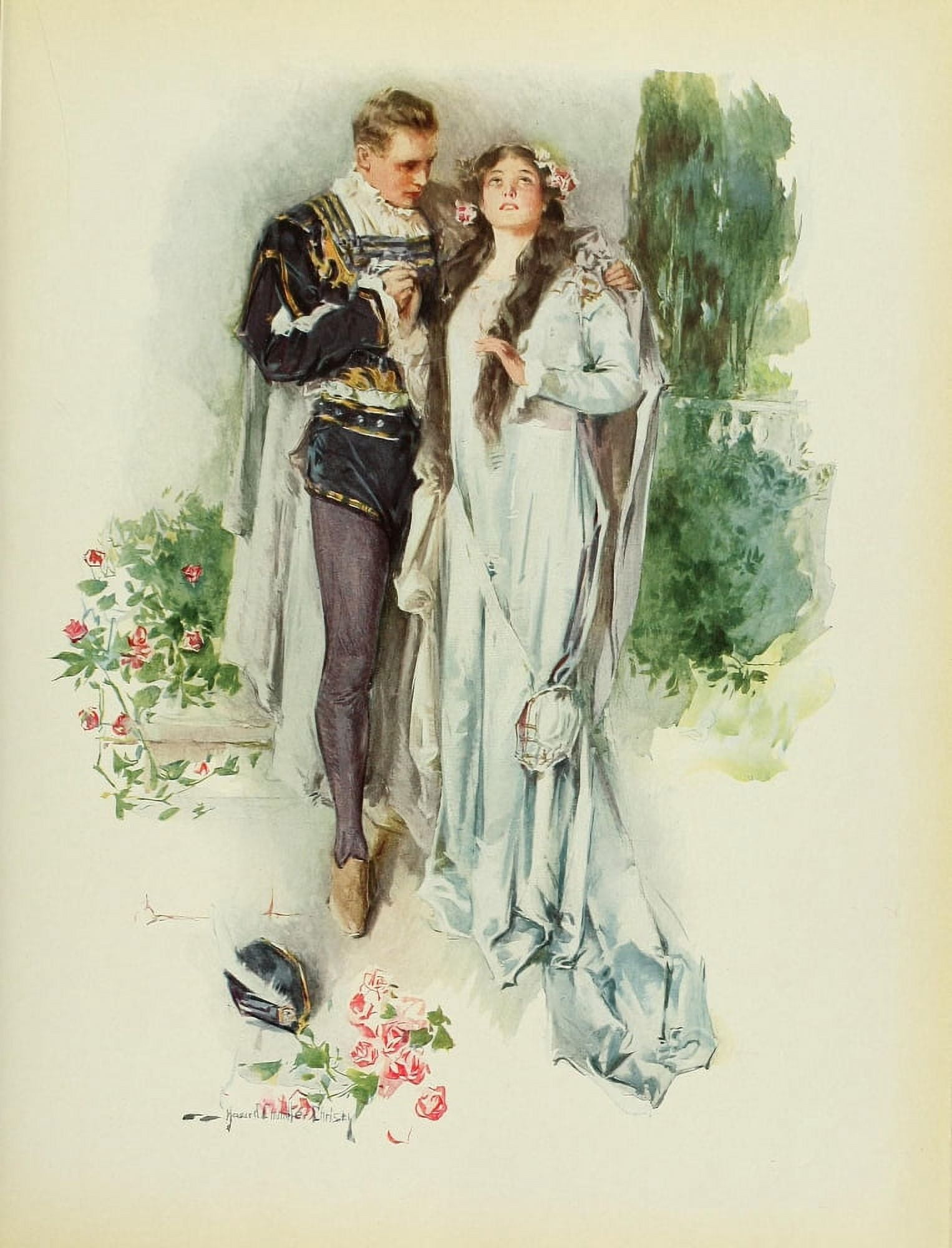 Posterazzi The Princess 1911 Love Canvas Art - Howard Chandler Christy (24 x 36)