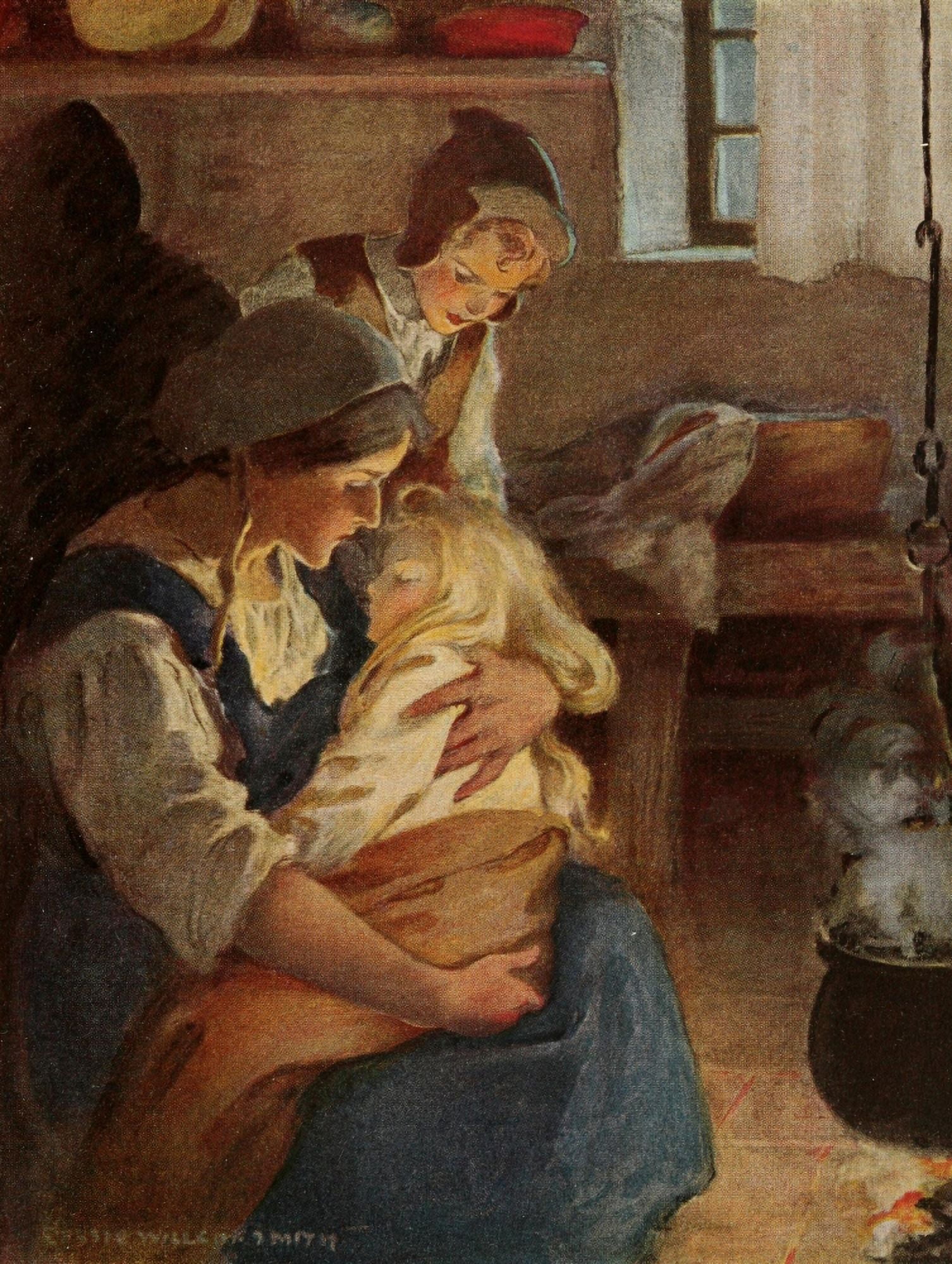 Posterazzi The Princess and the Goblin 1920 The princess lay fast asleep Canvas Art - Jessie Willcox Smith (24 x 36)