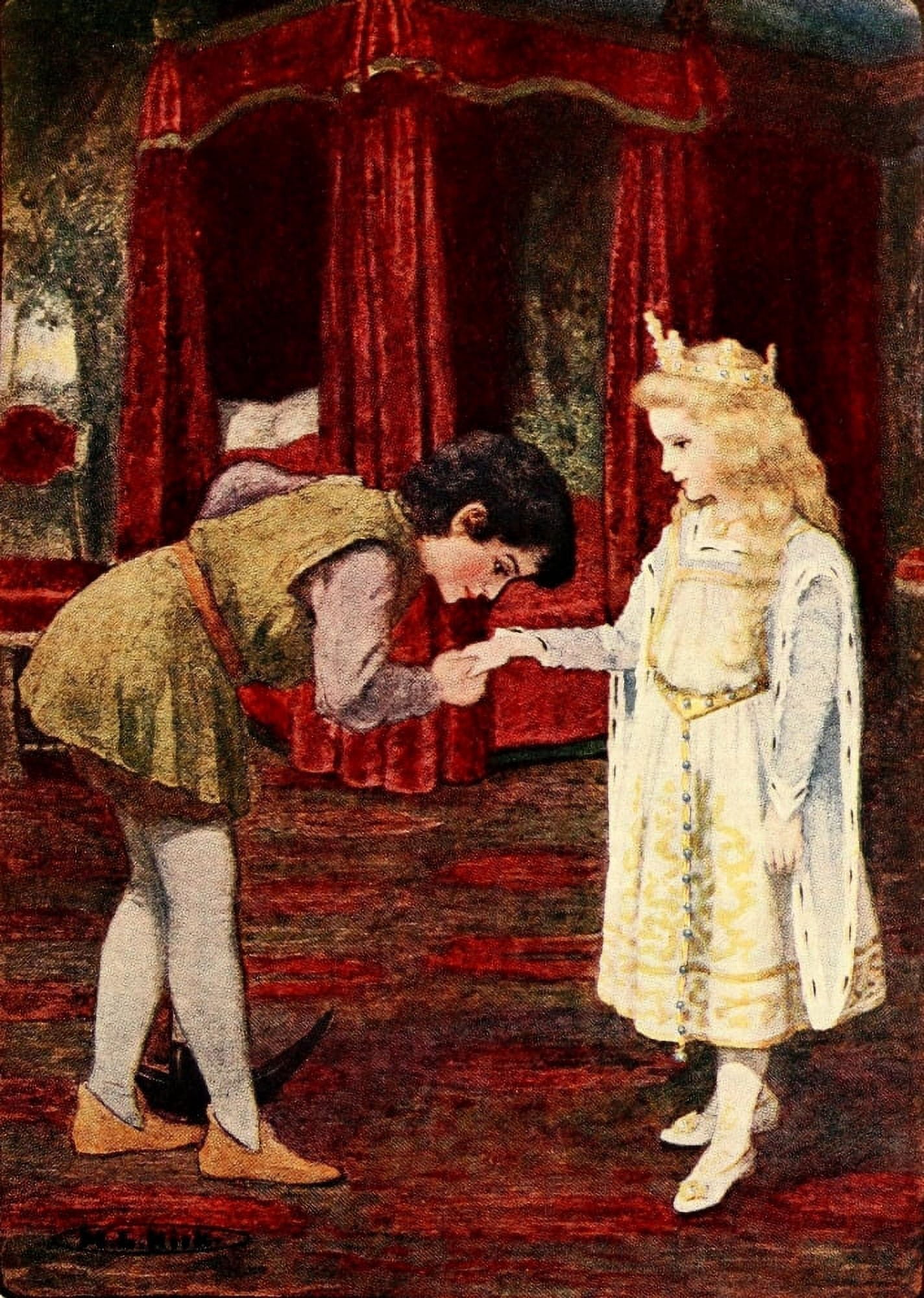 Posterazzi The Princess & the Curdie 1908 She held out her hand Canvas Art - Maria Kirk (24 x 36)