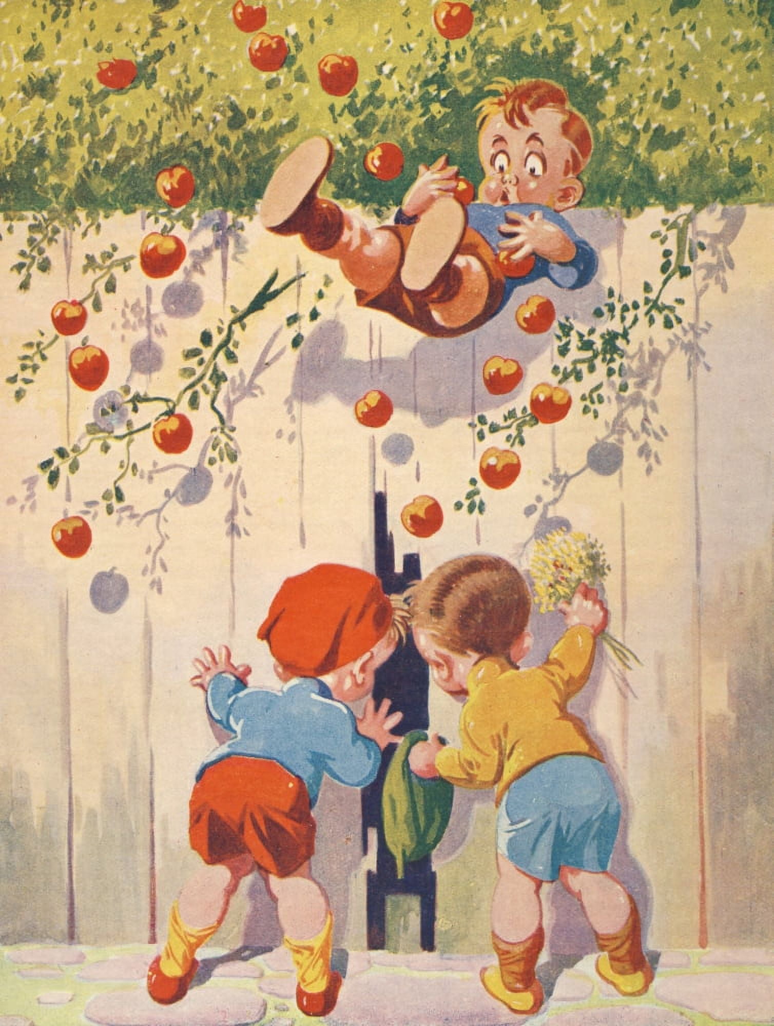 Posterazzi The Prize 1930 Apple Picking Canvas Art - Unknown (24 x 36)