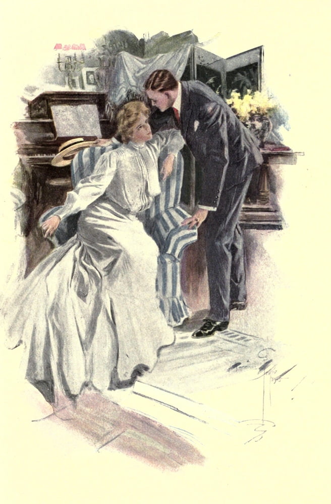 Posterazzi The Purple Parasol 1907 I have a fancy Canvas Art - Harrison Fisher (24 x 36)