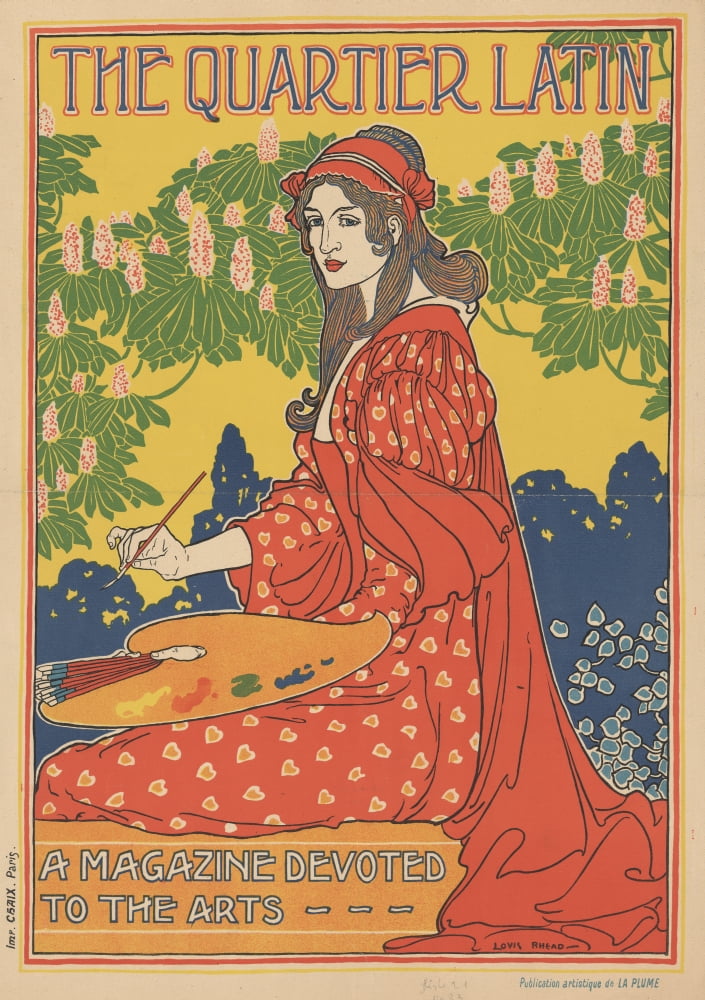 Posterazzi The Quartier Latin c1893 Canvas Art - Louis Rhead (24 x 36)