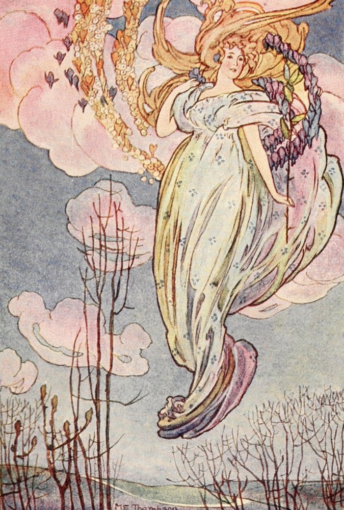 Posterazzi The Queen Bee 1908 My Lady Spring Canvas Art - ME Thompson (24 x 36)