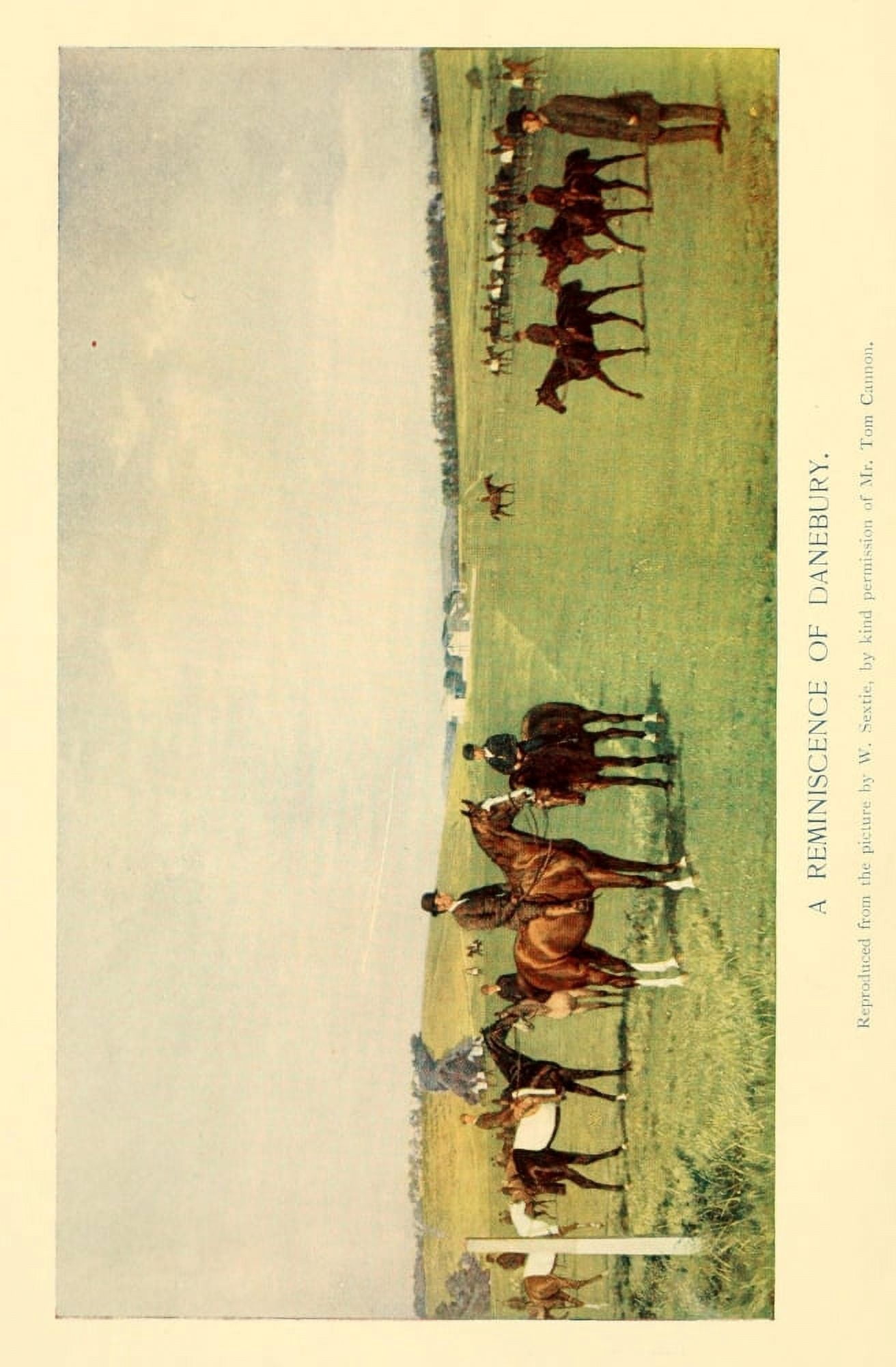 Posterazzi The Racing World and Its Inhabitants 1904 A Reminiscence of Danebury Canvas Art - William Sextie (24 x 36)