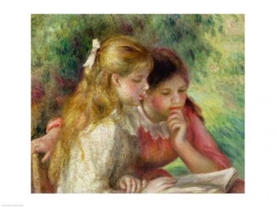 Posterazzi The Reading Canvas Art - Pierre-Auguste Renoir (36 x 24)