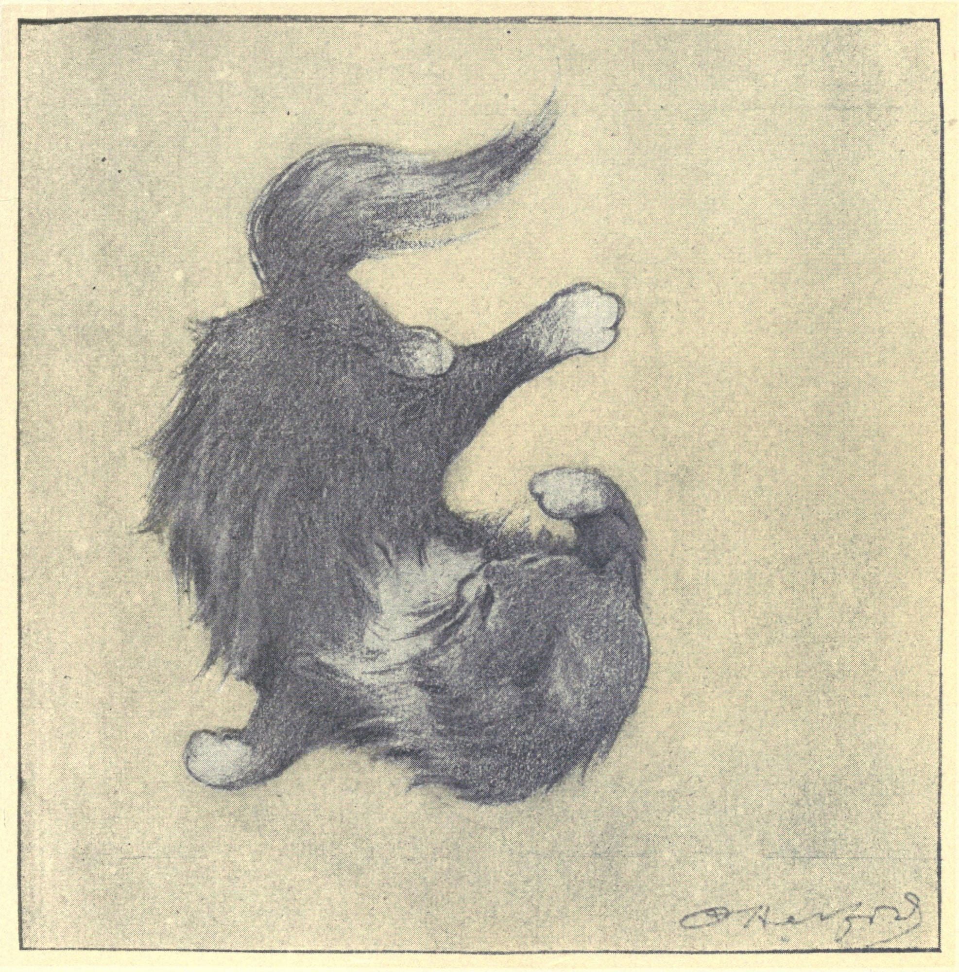 Posterazzi The Rubaiyat of a Persian Kitten 1906 Cat tumble Canvas Art - Oliver Herford (24 x 36)